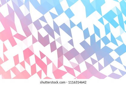 Light Blue, Red vector hexagon mosaic texture. Colorful abstract illustration with gradient. The template can be used as a background for cell phones.
