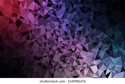 Light Blue, Red vector hexagon mosaic template. Brand new colored illustration in blurry style with gradient. The polygonal design can be used for your web site.