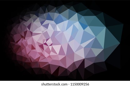 Light Blue, Red vector hexagon mosaic cover. Colorful illustration in abstract style with gradient. The polygonal design can be used for your web site.