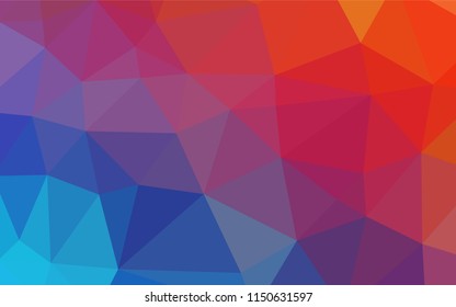 Light Blue, Red vector hexagon mosaic template. Colorful illustration in abstract style with gradient. A completely new design for your business.