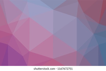 Light Blue, Red vector hexagon mosaic texture. A vague abstract illustration with gradient. A completely new template for your business design.