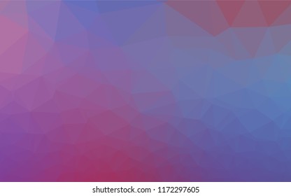 Light Blue, Red vector hexagon mosaic texture. An elegant bright illustration with gradient. A completely new design for your business.