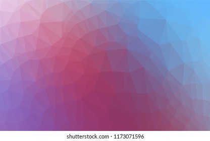 Light Blue, Red vector hexagon mosaic texture. A completely new color illustration in a vague style. The textured pattern can be used for background.