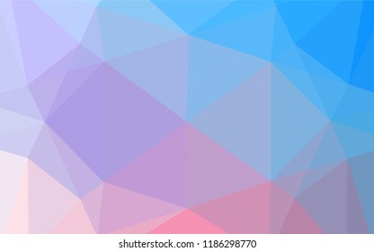 Light Blue, Red vector hexagon mosaic texture. A sample with polygonal shapes. The elegant pattern can be used as part of a brand book.