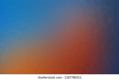 Light Blue, Red vector hexagon mosaic template. Shining illustration, which consist of triangles. The completely new template can be used for your brand book.