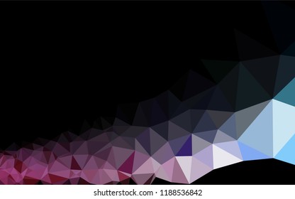 Light Blue, Red vector hexagon mosaic texture. Shining illustration, which consist of triangles. The best triangular design for your business.