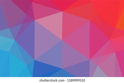 Light Blue, Red vector hexagon mosaic cover. Brand new colored illustration in blurry style with gradient. A completely new template for your business design.