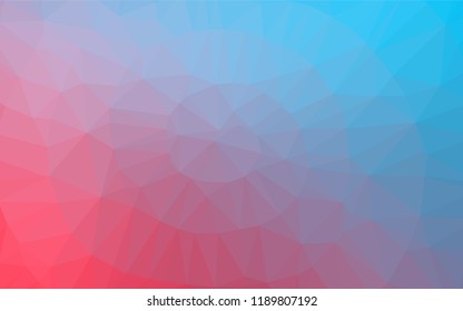 Light Blue, Red vector hexagon mosaic texture. Modern geometrical abstract illustration with gradient. A completely new design for your business.