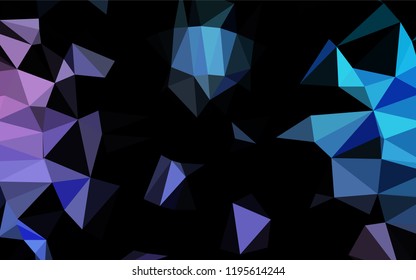 Light Blue, Red vector hexagon mosaic template. Brand new colored illustration in blurry style with gradient. A completely new template for your business design.