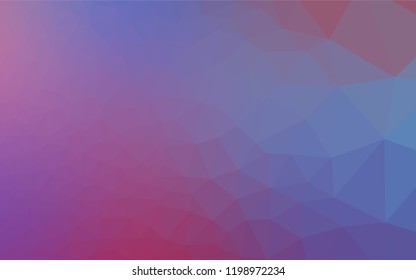 Light Blue, Red vector hexagon mosaic template. A sample with polygonal shapes. The best triangular design for your business.