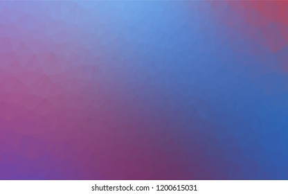 Light Blue, Red vector hexagon mosaic texture. A sample with polygonal shapes. The textured pattern can be used for background.