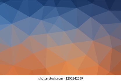 Light Blue, Red vector hexagon mosaic cover. An elegant bright illustration with gradient. Brand new style for your business design.