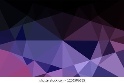 Light Blue, Red vector hexagon mosaic texture. Shining illustration, which consist of triangles. The best triangular design for your business.