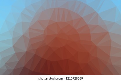Light Blue, Red vector hexagon mosaic texture. A sample with polygonal shapes. The polygonal design can be used for your web site.