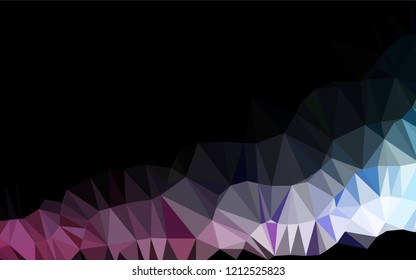 Light Blue, Red vector hexagon mosaic texture. Shining illustration, which consist of triangles. A completely new template for your business design.