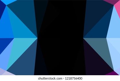 Light Blue, Red vector hexagon mosaic cover. A completely new color illustration in a vague style. A new texture for your design.