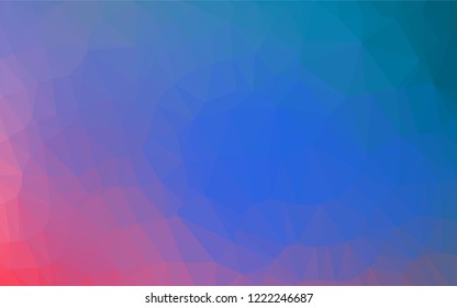 Light Blue, Red vector hexagon mosaic template. A sample with polygonal shapes. The elegant pattern can be used as part of a brand book.