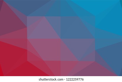 Light Blue, Red vector hexagon mosaic template. Colorful illustration in abstract style with gradient. A completely new design for your business.