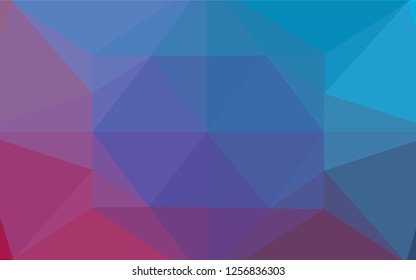 Light Blue, Red vector hexagon mosaic texture. An elegant bright illustration with gradient. The template can be used as a background for cell phones.