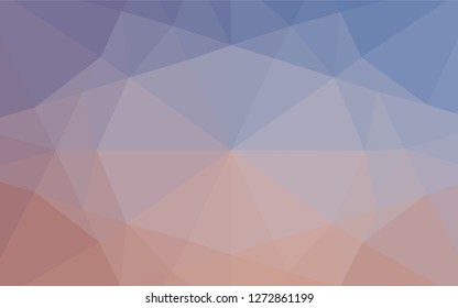 Light Blue, Red vector hexagon mosaic template. Shining colored illustration in a Brand new style. The template can be used as a background for cell phones.