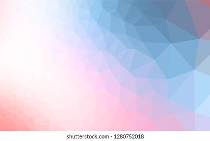 Light Blue, Red vector hexagon mosaic template. Shining colored illustration in a Brand new style. A completely new template for your business design.