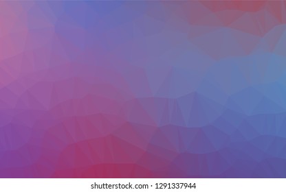 Light Blue, Red vector hexagon mosaic template. Colorful abstract illustration with gradient. Brand new design for your business.