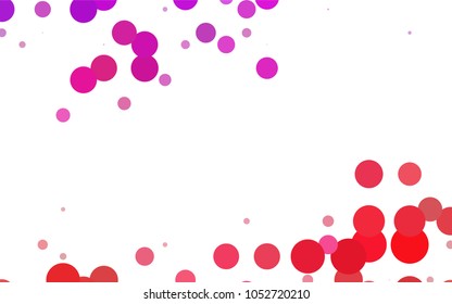 Light Blue, Red vector illustration which consist of circles. Dotted gradient design for your business. Creative geometric background in halftone style with colored spots.