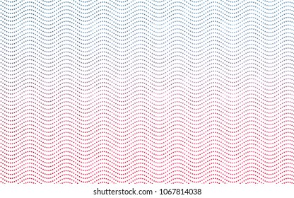Light Blue, Red vector illustration which consist of circles. Dotted gradient design for your business. Creative geometric background in halftone style with colored spots.