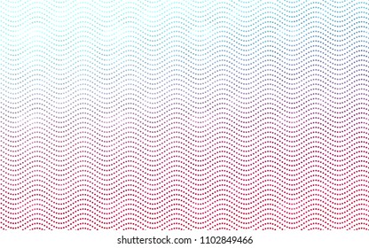 Light Blue, Red vector illustration which consist of circles. Dotted gradient design for your business. Creative geometric background in halftone style with colored spots.