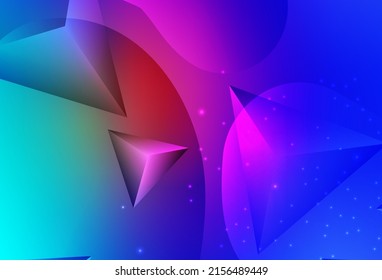 Light Blue, Red vector Illustration with set of colorful abstract circles and lines. Blurred decorative design in abstract style with bubbles. Modern design for a business card.