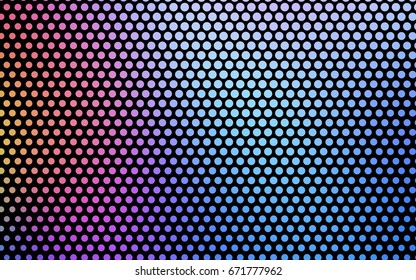 Light Blue, Red vector illustration which consist of circles. Dotted gradient design for your business. Creative geometric background in halftone style with colored spots.