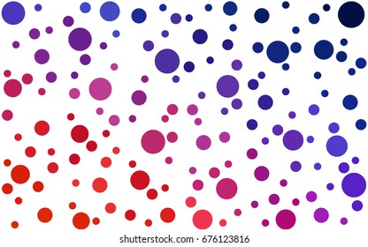 Light Blue, Red vector illustration which consist of circles. Dotted gradient design for your business. Creative geometric background in halftone style with colored spots.