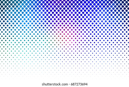 Light Blue, Red vector illustration which consist of circles. Dotted gradient design for your business. Creative geometric background in halftone style with colored spots.