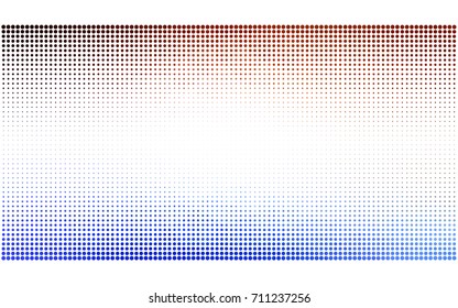 Light Blue, Red vector illustration which consist of circles. Dotted gradient design for your business. Creative geometric background in halftone style with colored spots.