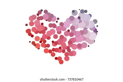 Light Blue, Red vector illustration which consist of circles. Dotted gradient design for your business. Creative geometric background in halftone style with colored spots.