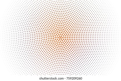 Light Blue, Red vector illustration which consist of circles. Dotted gradient design for your business. Creative geometric background in halftone style with colored spots.