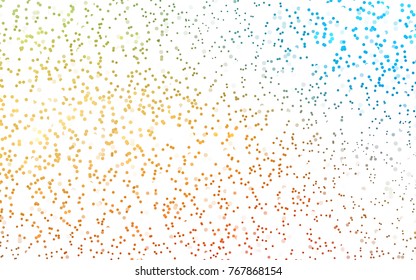 Light Blue, Red vector illustration which consist of circles. Dotted gradient design for your business. Creative geometric background in halftone style with colored spots.