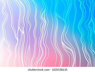 Light Blue, Red vector indian curved texture. Decorative shining illustration with doodles on abstract template. The textured pattern can be used for website.