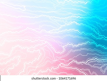 Light Blue, Red vector indian curved texture. Colorful illustration in abstract style with doodles and Zen tangles. The template can be used as a background for cell phones.
