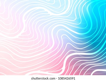 Light Blue, Red vector indian curved background. Blurred decorative design in Indian style with Zen tangles. Brand-new style for your business design.