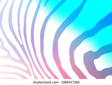 Light Blue, Red vector indian curved background. Shining colored illustration with doodles in Zen tangle style. A completely new template for your business design.