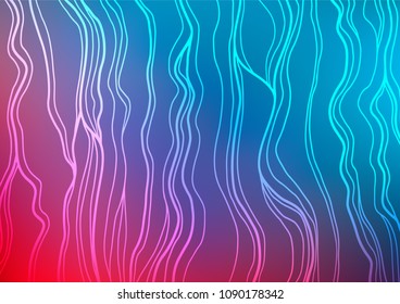 Light Blue, Red vector indian curved background. A vague abstract illustration with doodles in Indian style. The pattern can be used for heads of websites and designs.