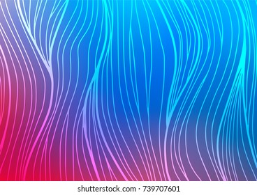 Light Blue, Red vector indian curved background. An elegant bright illustration with lines in Natural style. The template can be used as a background for cell phones.