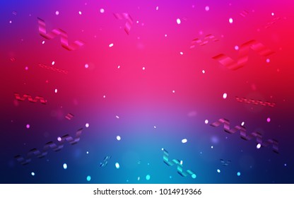 Light Blue, Red vector layout with festival confetti. Confetti on blurred abstract background with colorful gradient. Beautiful design for your business advert of anniversary.
