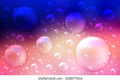 Light Blue, Red vector layout with circle shapes. Glitter abstract illustration with blurred drops of rain. The pattern can be used for aqua ad, booklets.