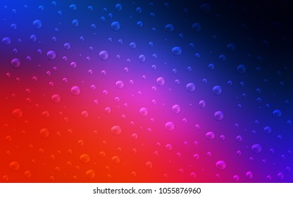 Light Blue, Red vector layout with circle shapes. Blurred decorative design in abstract style with bubbles. The pattern can be used for aqua ad, booklets.