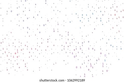 Light Blue, Red vector layout with algebra elements. Blurred design in simple style with collection of numerals. The pattern can be used as ads, poster, banner for books.