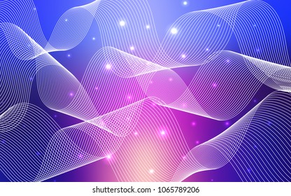 Light Blue, Red vector layout with festival confetti. Modern geometrical abstract illustration with carnival ribbons. The pattern can be used for carnival, festival leaflets.