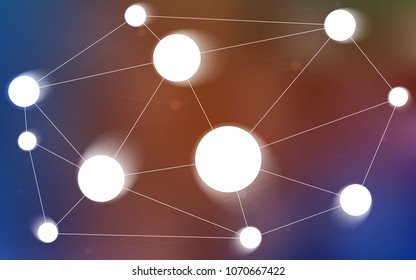 Light Blue, Red vector layout with circles, lines. Modern abstract colorful illustration with spheres and lines. New design for ad, poster, banner of your website.