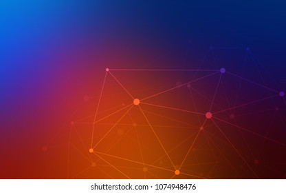Light Blue, Red vector layout with circles, lines. Decorative design in abstract style with triangle structure. Pattern can be used for beautiful websites.